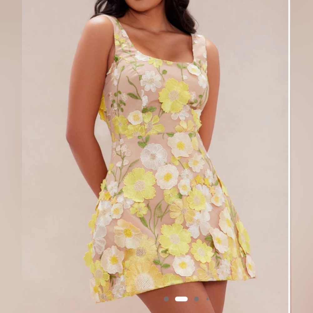 Floral Embroidered Dress size L